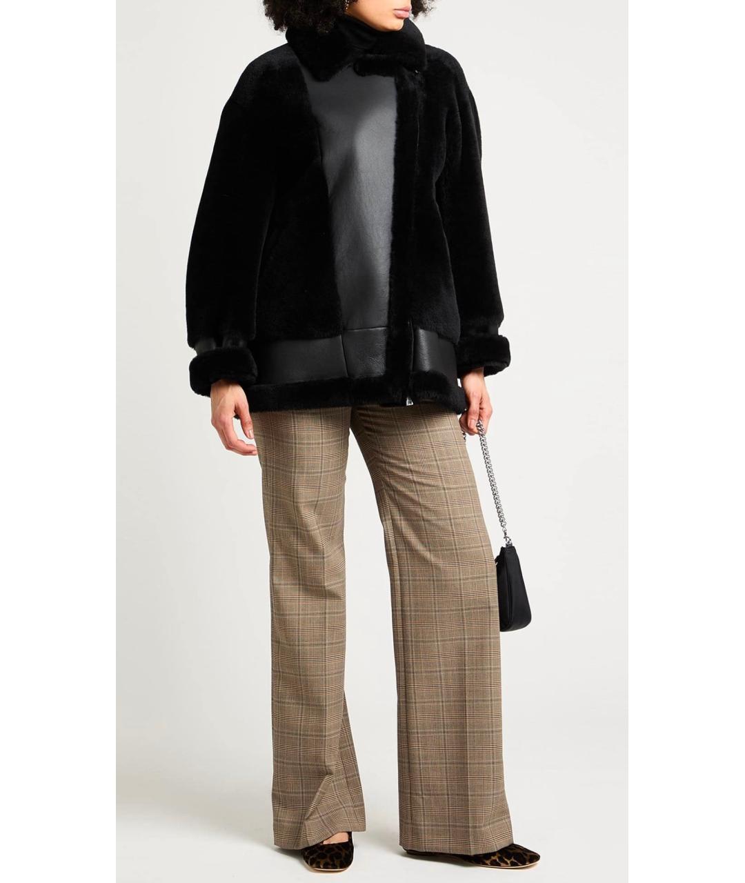 BLANCHA Черная кожаная дубленка, фото 2