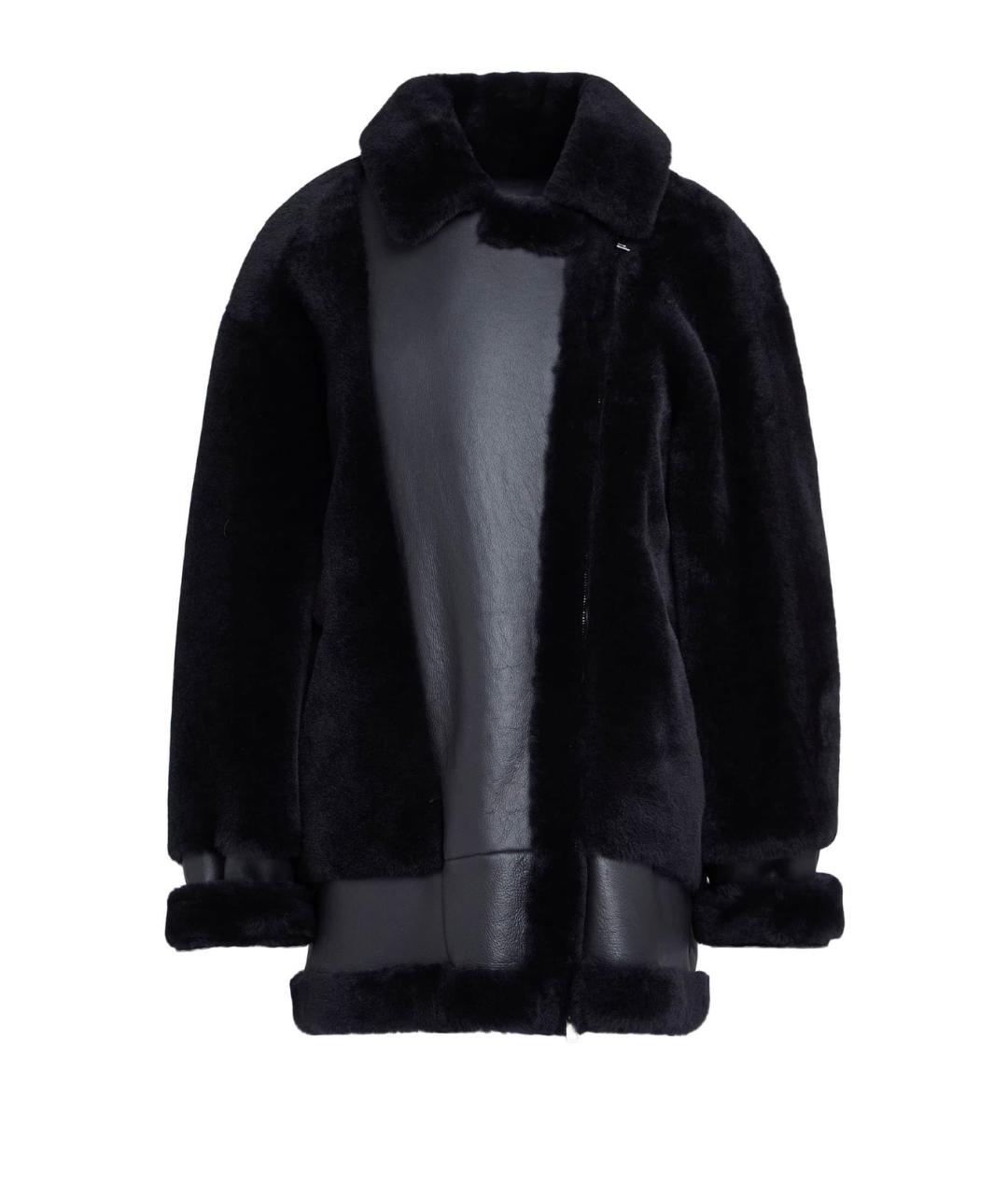 BLANCHA Черная кожаная дубленка, фото 1