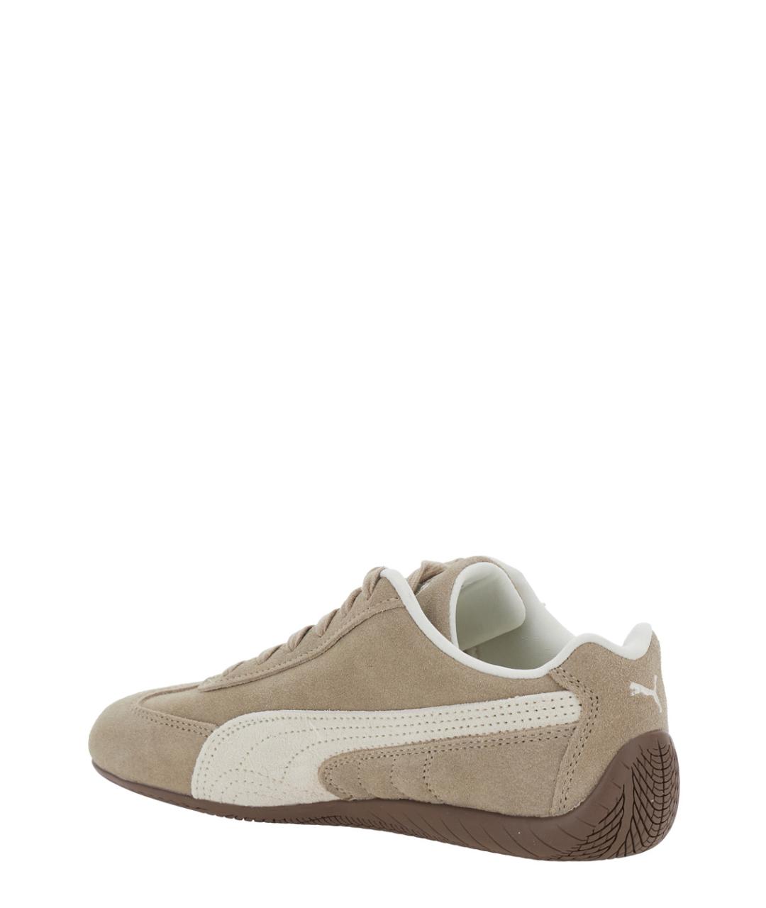 PUMA Бежевые кожаные кроссовки, фото 3