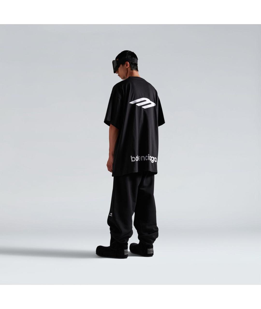 BALENCIAGA Хаки хлопковая футболка, фото 4