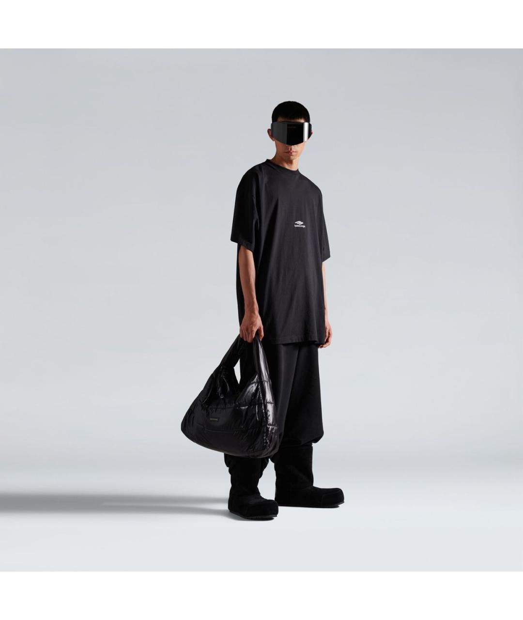 BALENCIAGA Хаки хлопковая футболка, фото 3