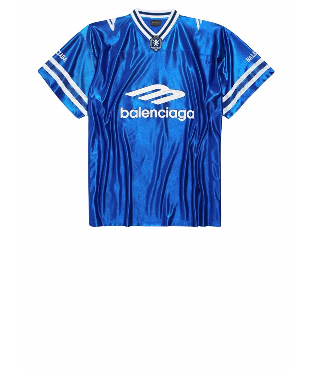 BALENCIAGA Синяя футболка, фото 1