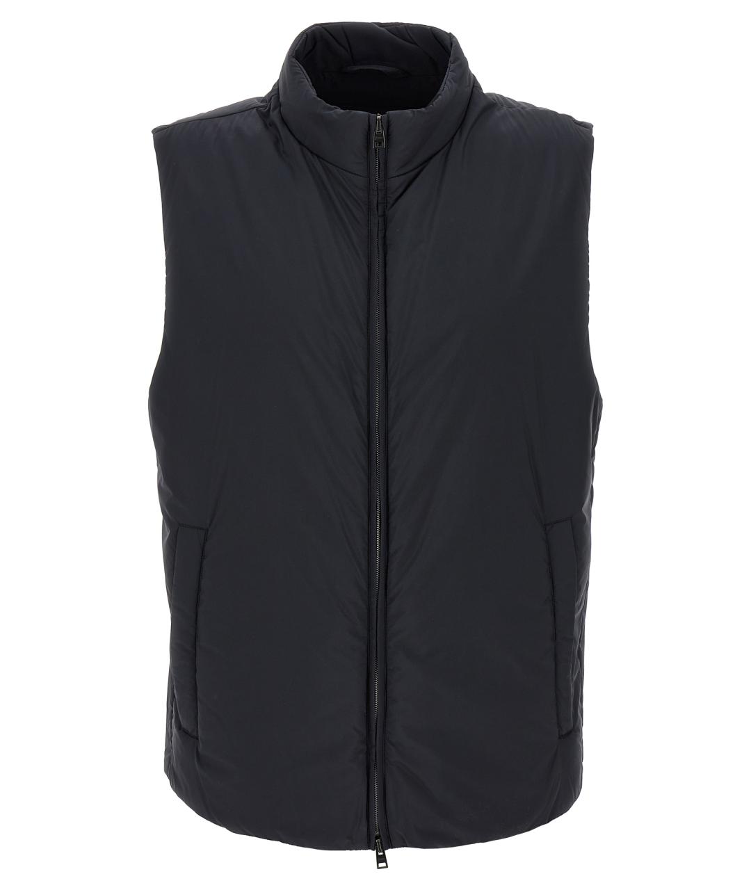 HERNO Черный полиамидовый жилет, фото 1