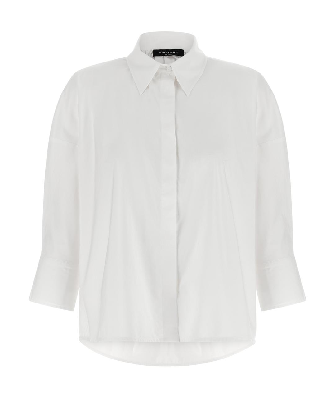 FABIANA FILIPPI Белая хлопковая рубашка, фото 1