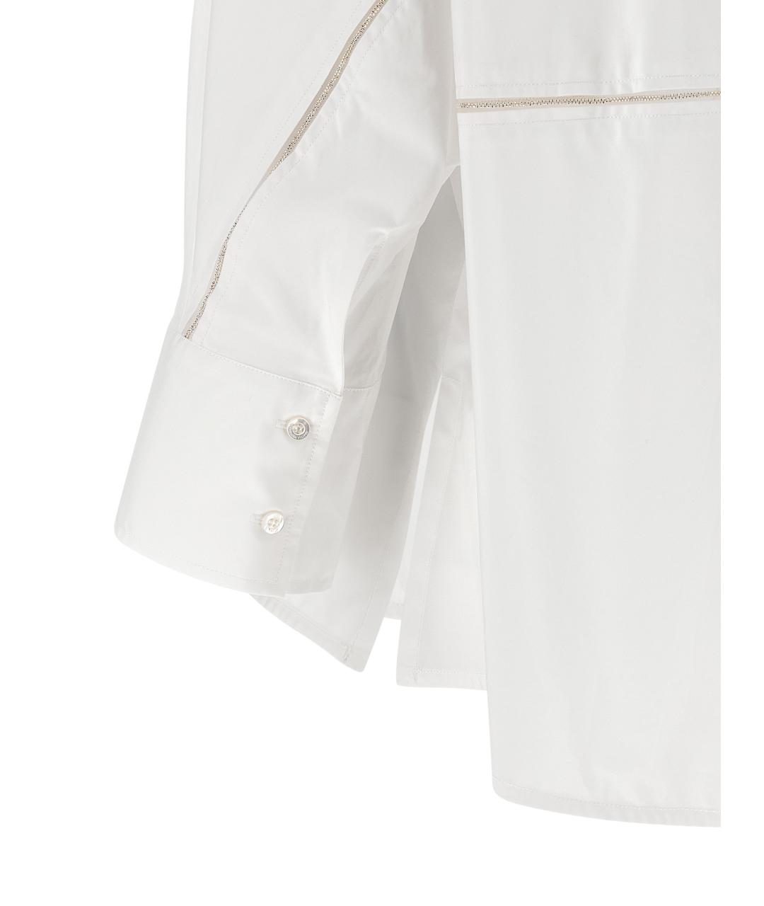 FABIANA FILIPPI Белая хлопковая рубашка, фото 4