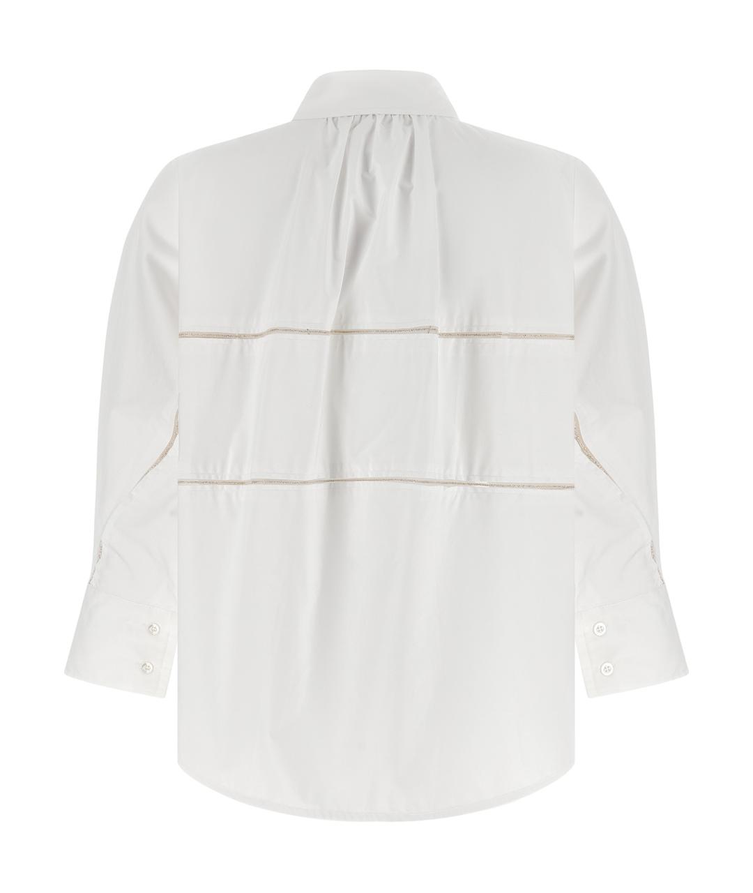 FABIANA FILIPPI Белая хлопковая рубашка, фото 2