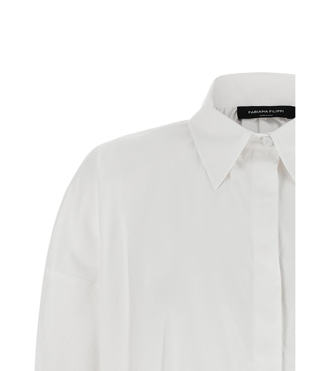 FABIANA FILIPPI Белая хлопковая рубашка, фото 3