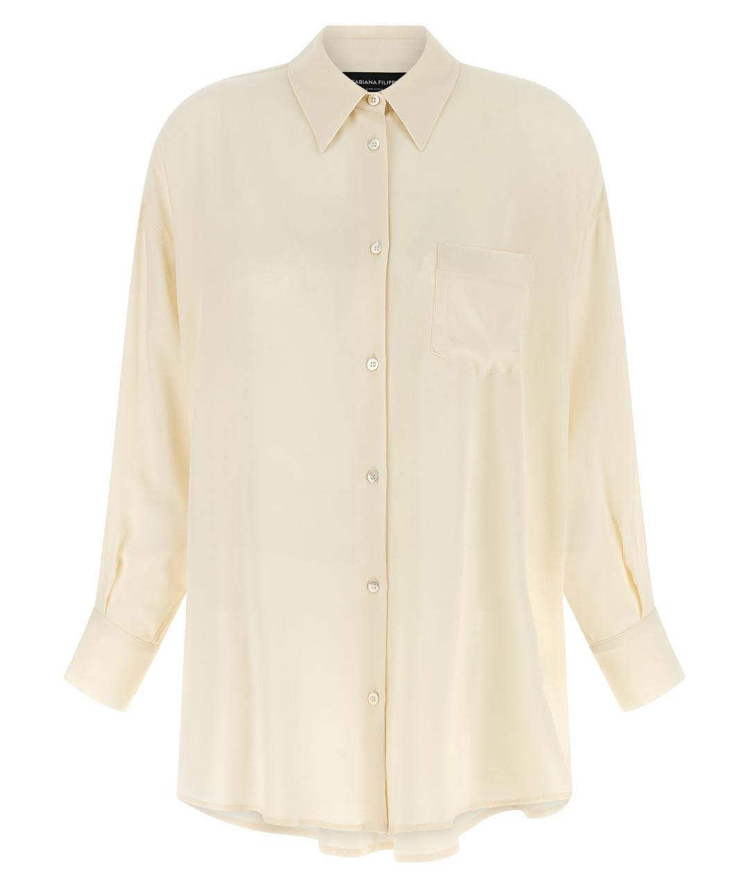 FABIANA FILIPPI Бежевая ацетатная рубашка, фото 1