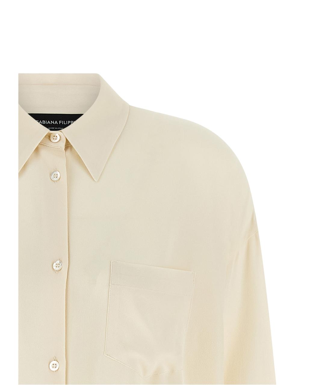FABIANA FILIPPI Бежевая ацетатная рубашка, фото 3