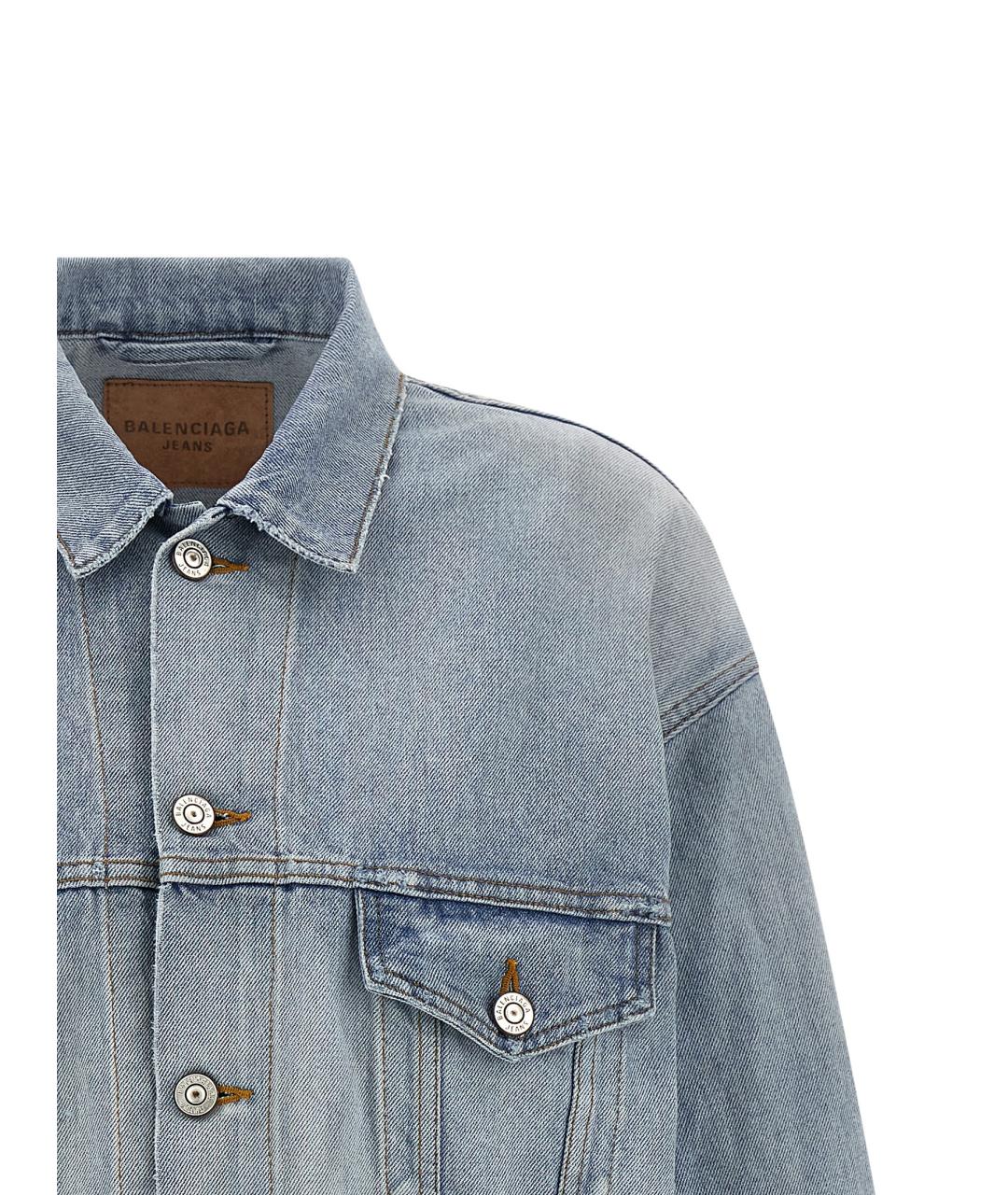 BALENCIAGA Голубая деним куртка, фото 3