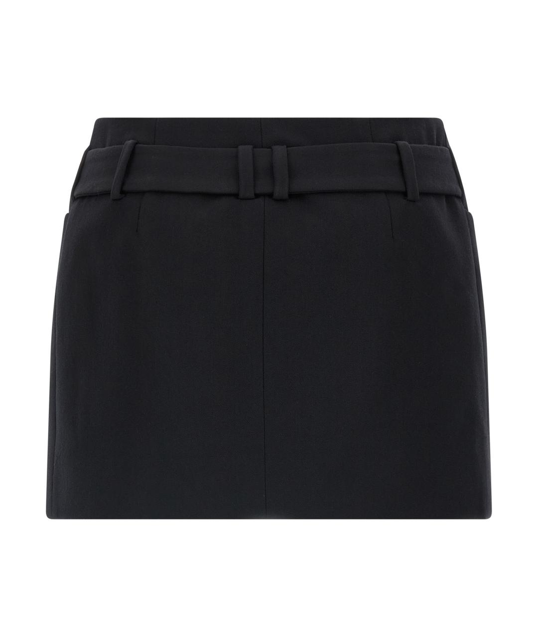 BALMAIN Черная шерстяная юбка мини, фото 2