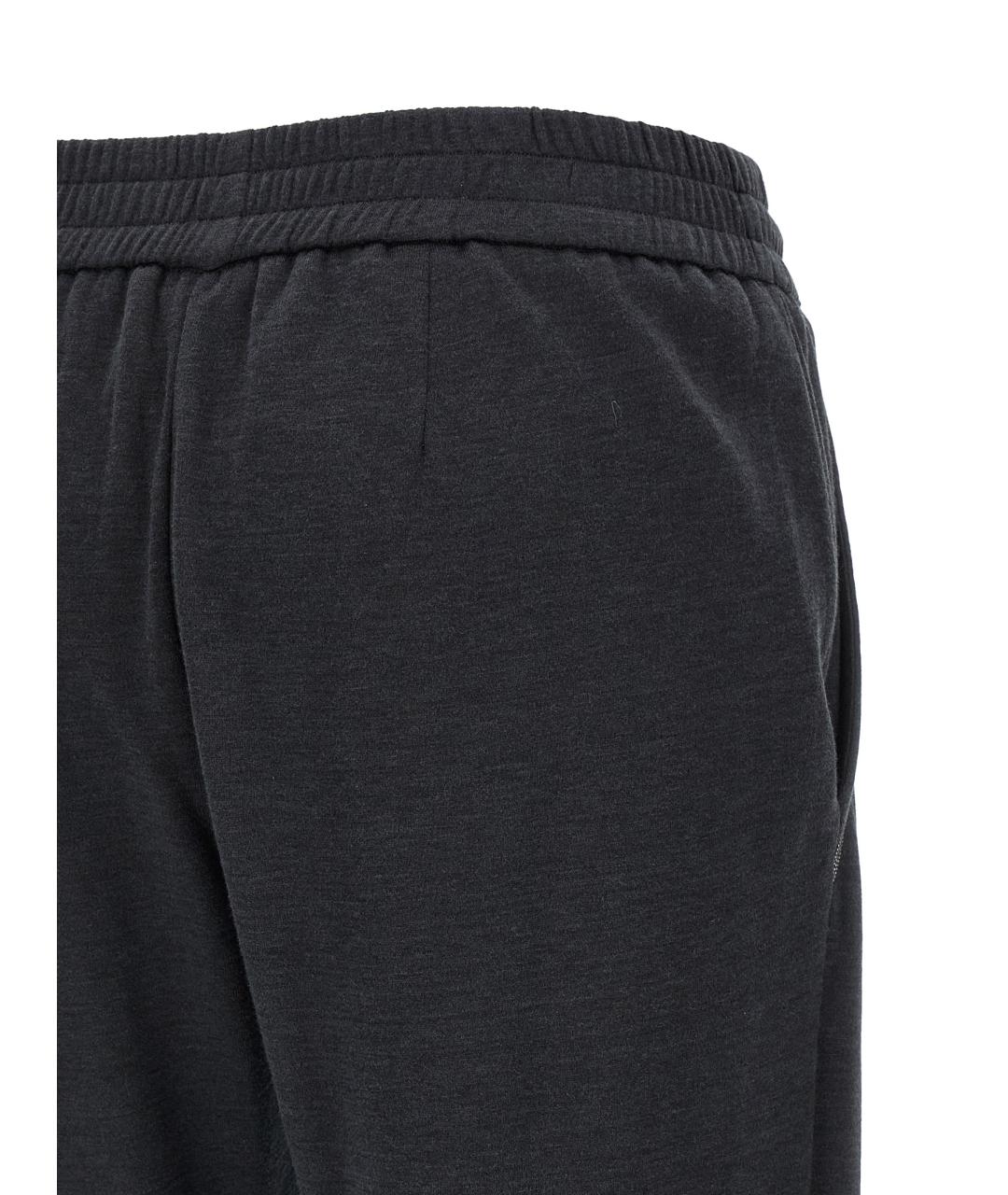 BRUNELLO CUCINELLI Серые хлопковые спортивные брюки и шорты, фото 4