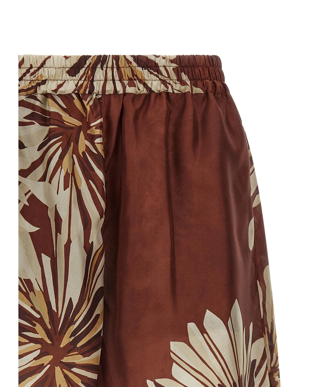 BRUNELLO CUCINELLI Коричневые шелковые шорты, фото 3