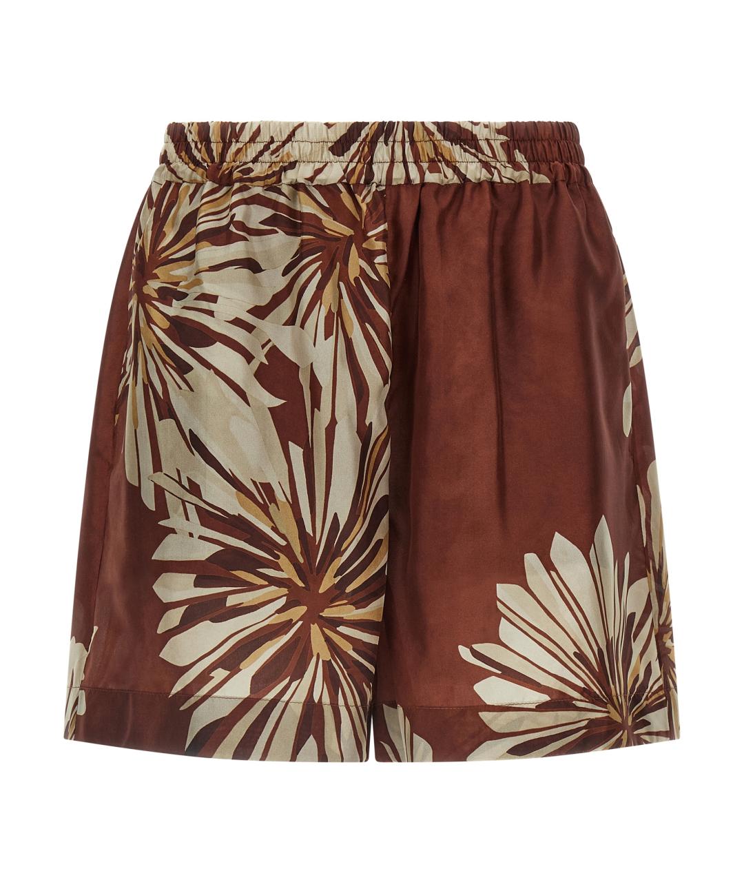 BRUNELLO CUCINELLI Коричневые шелковые шорты, фото 1