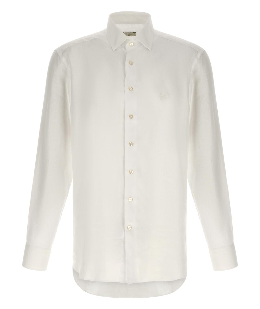 ETRO Белая льняная классическая рубашка, фото 1