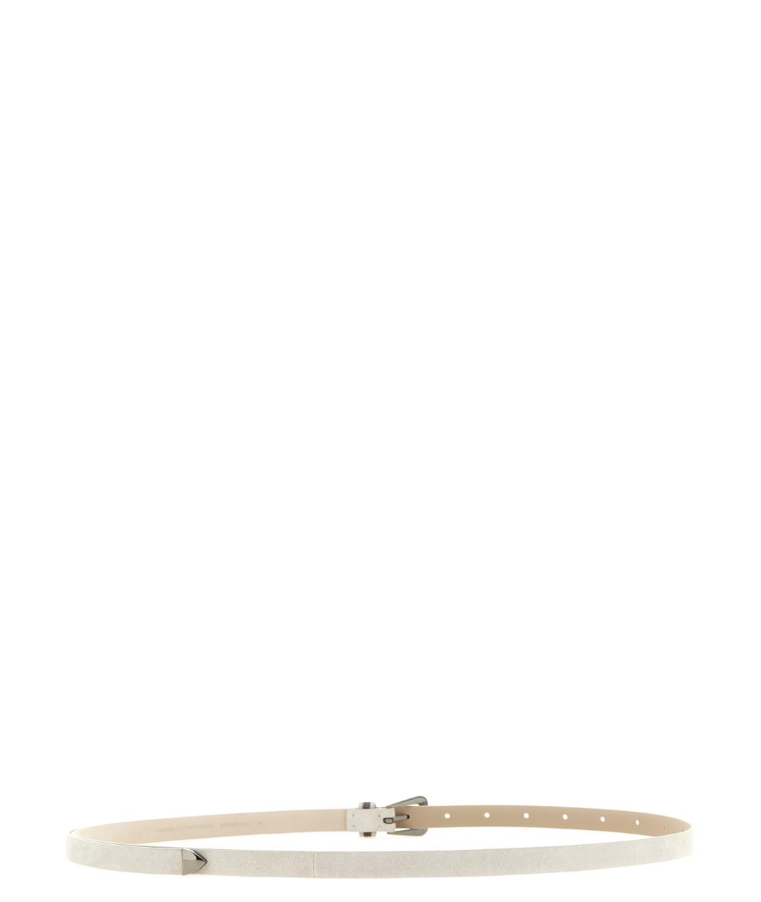 BRUNELLO CUCINELLI Бежевый кожаный ремень, фото 2