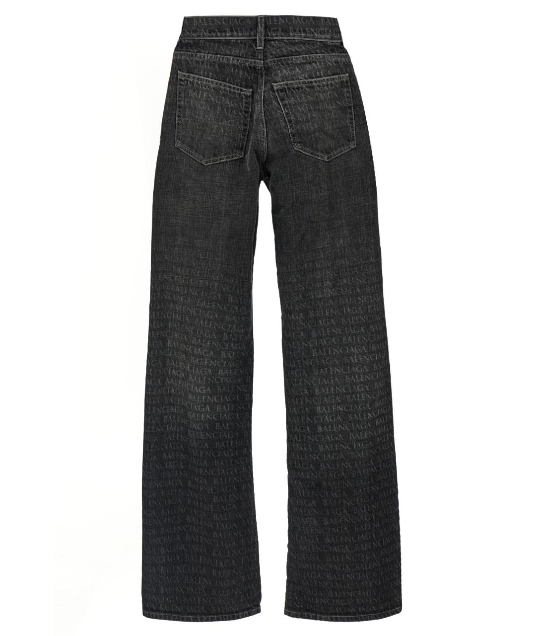 BALENCIAGA Черные хлопковые джинсы клеш, фото 2