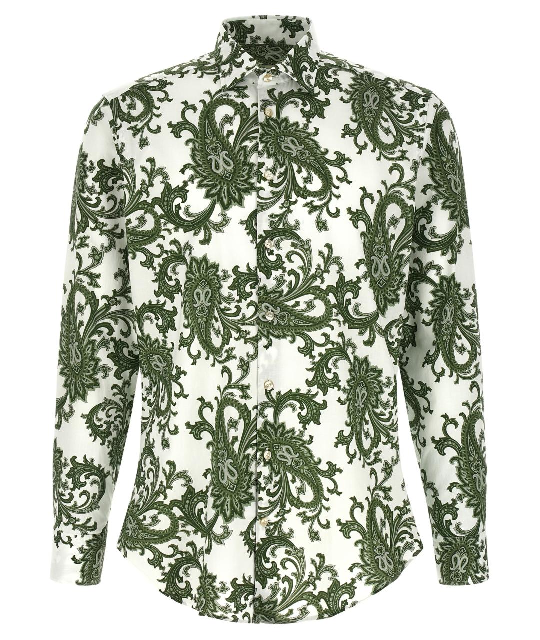 ETRO Зеленая хлопковая кэжуал рубашка, фото 1
