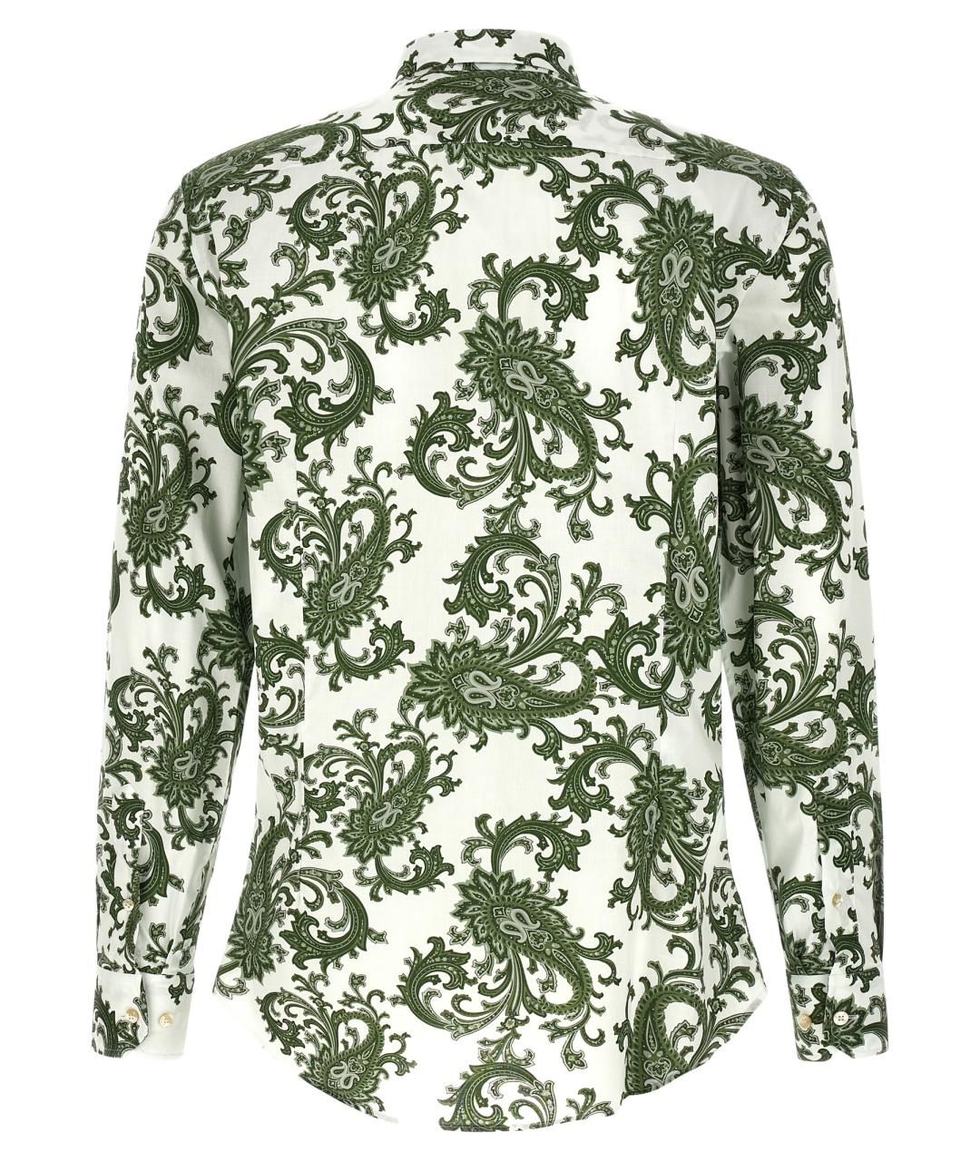 ETRO Зеленая хлопковая кэжуал рубашка, фото 2