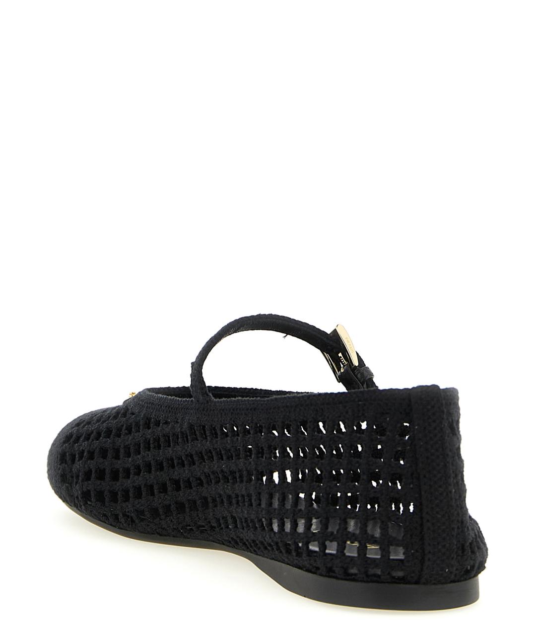 PRADA Черные текстильные балетки, фото 3