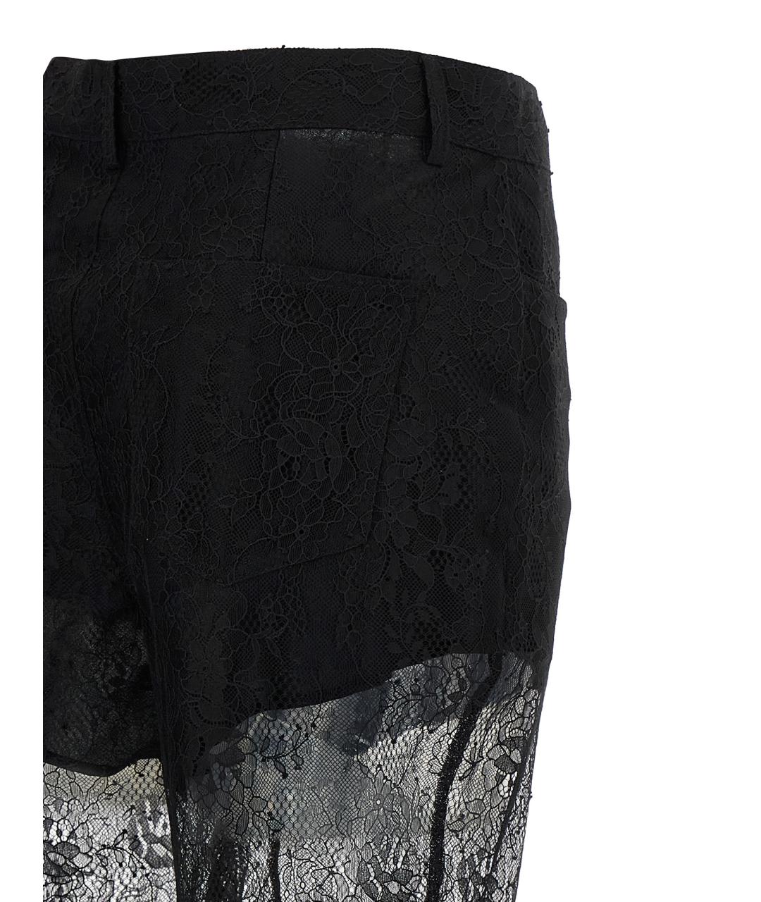 GIUSEPPE DI MORABITO Черные полиамидовые прямые брюки, фото 4