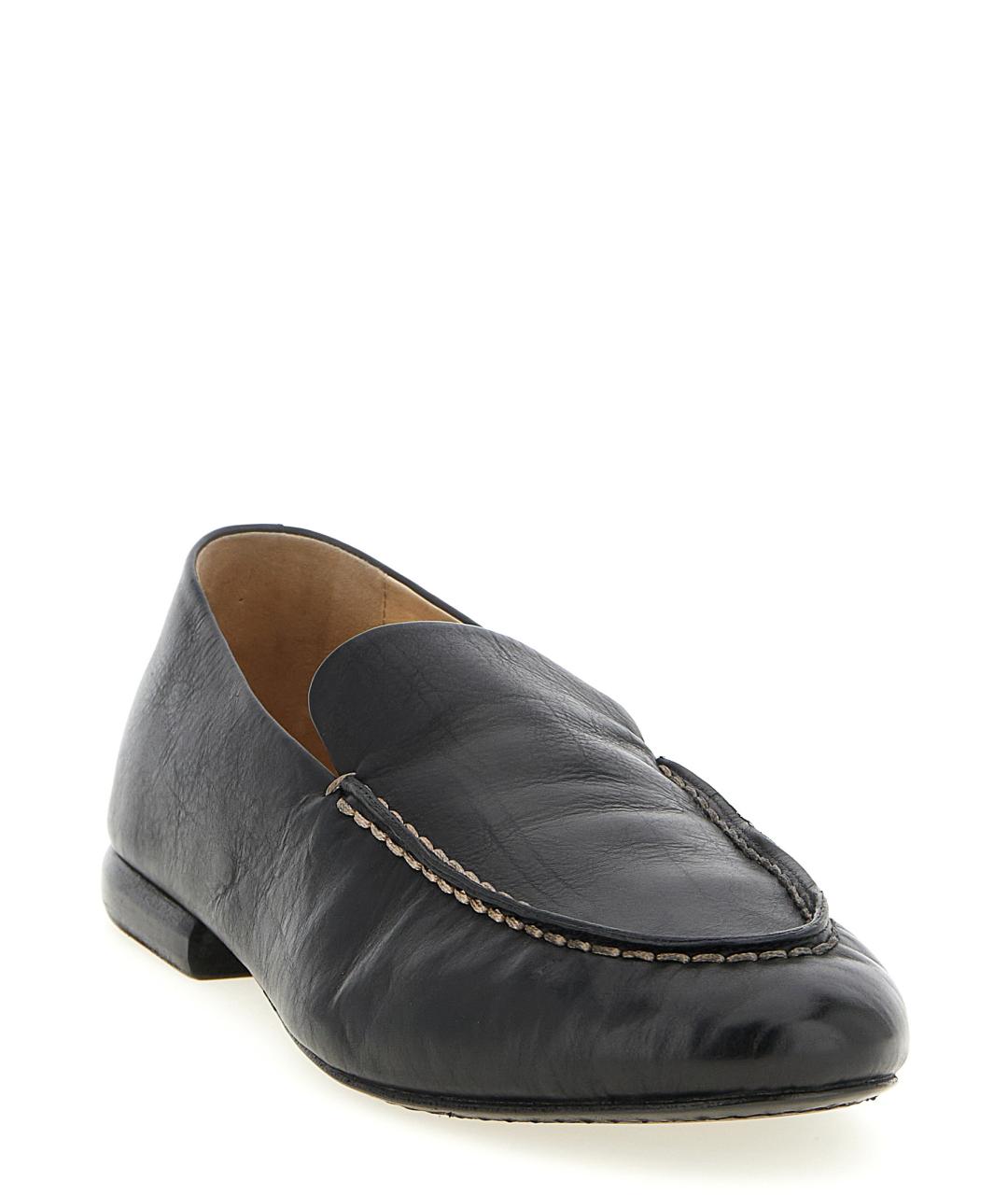 MARSELL Черные кожаные мокасины, фото 2