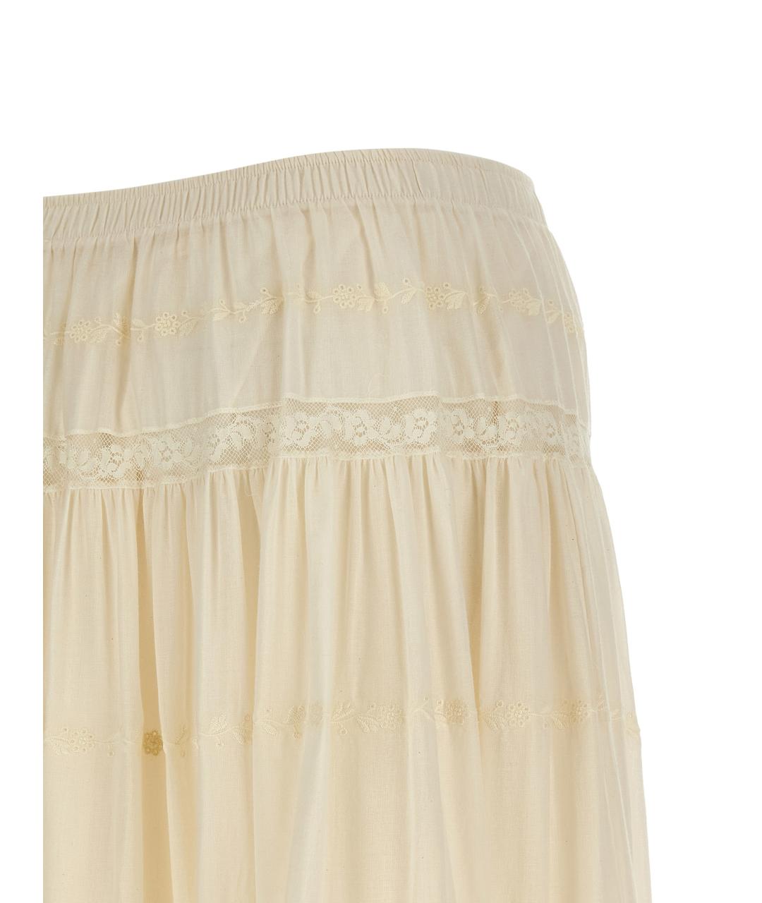 ERMANNO SCERVINO Белая хлопковая юбка макси, фото 4