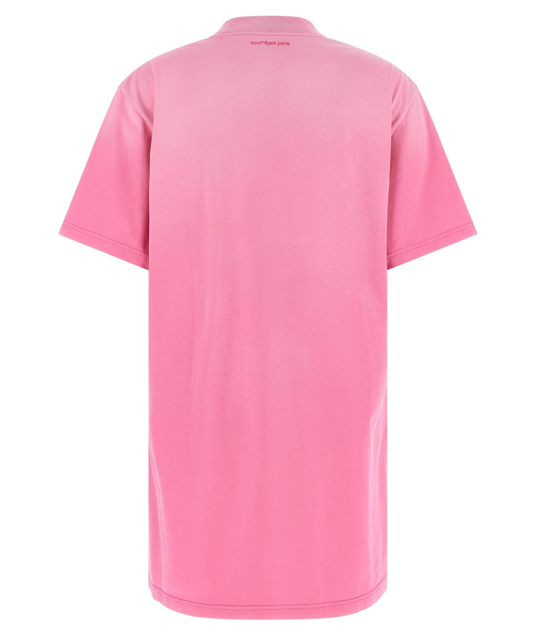 COURREGES Розовое хлопковое платье, фото 2