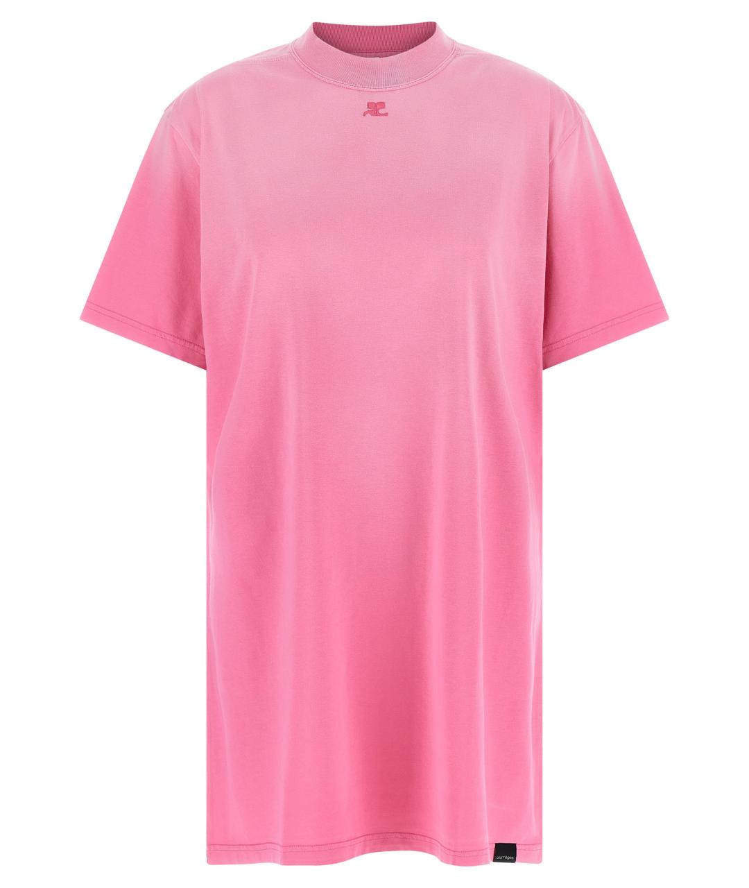 COURREGES Розовое хлопковое платье, фото 1