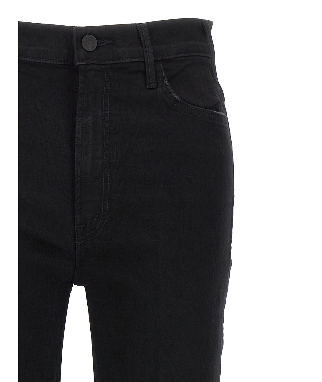 MOTHER Черные хлопковые джинсы клеш, фото 3