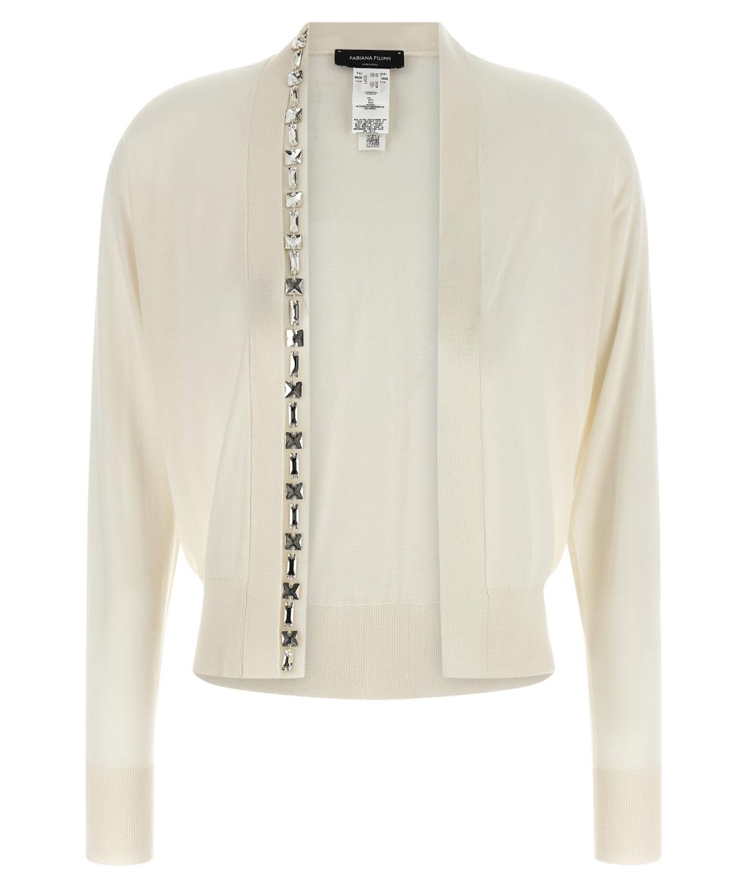 FABIANA FILIPPI Белый кашемировый кардиган, фото 2
