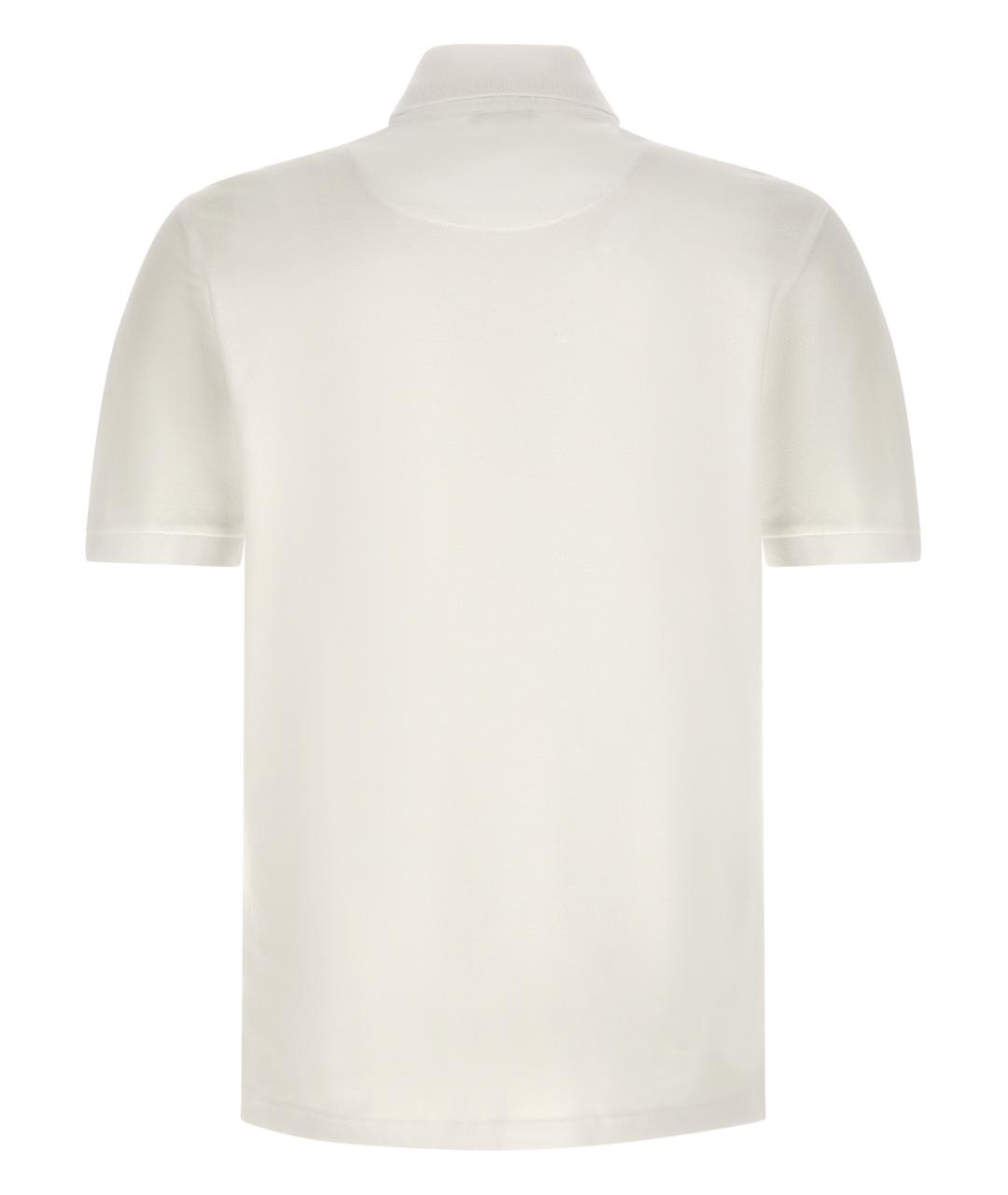 ETRO Белое хлопковое поло с коротким рукавом, фото 2