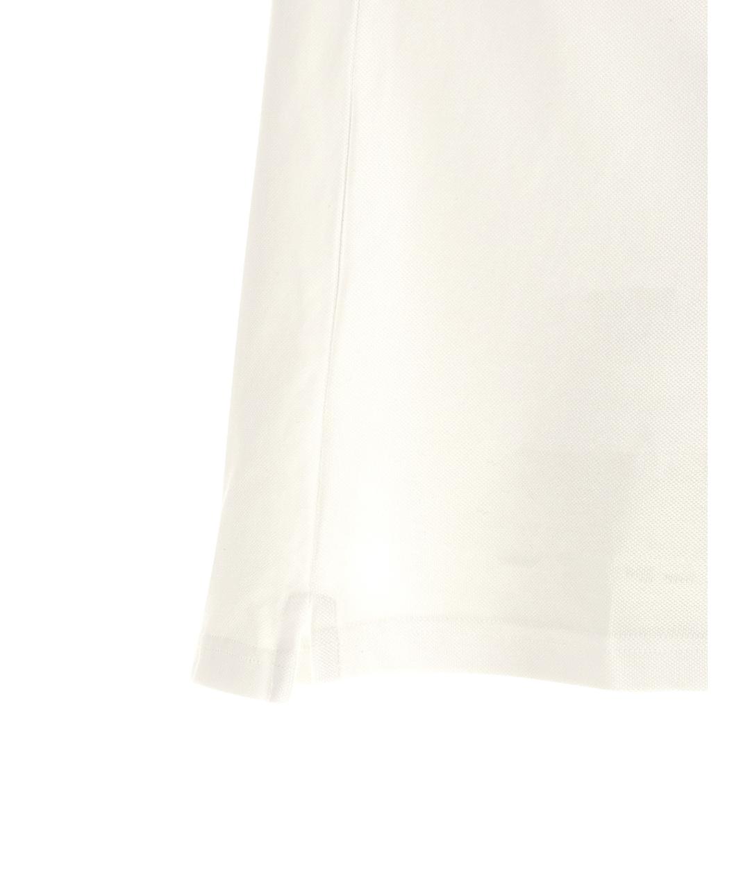 ETRO Белое хлопковое поло с коротким рукавом, фото 4