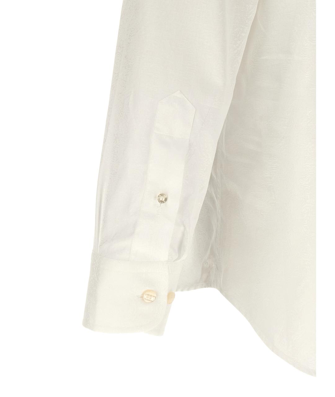 ETRO Белая хлопковая классическая рубашка, фото 4