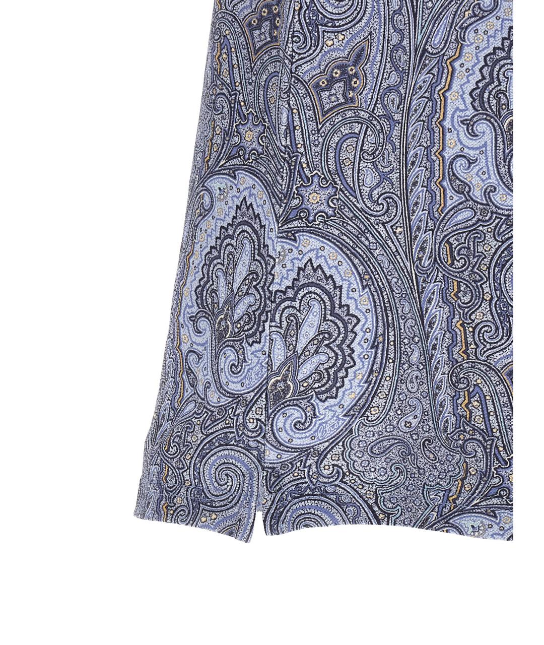 ETRO Синее хлопковое поло с коротким рукавом, фото 4