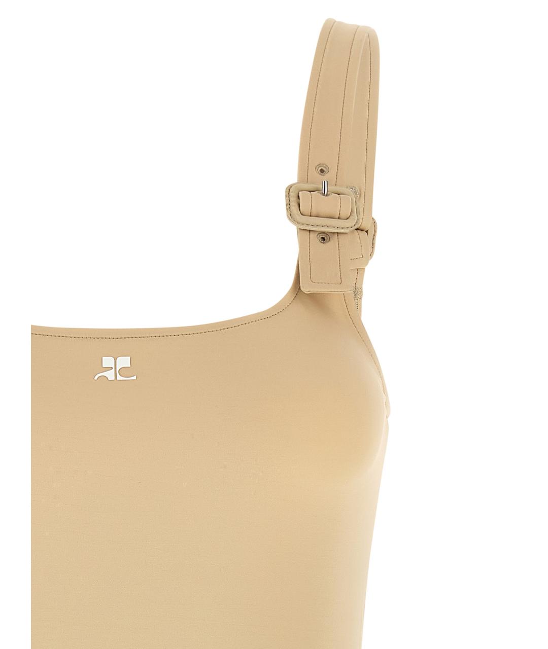 COURREGES Бежевое полиамидовое боди, фото 3