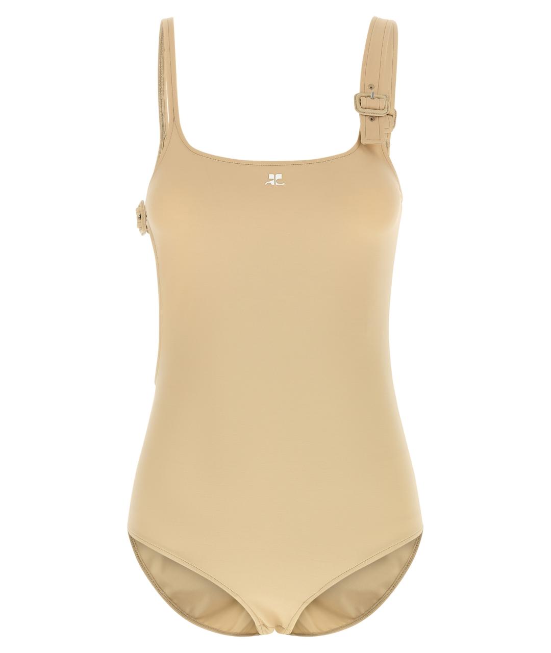 COURREGES Бежевое полиамидовое боди, фото 1