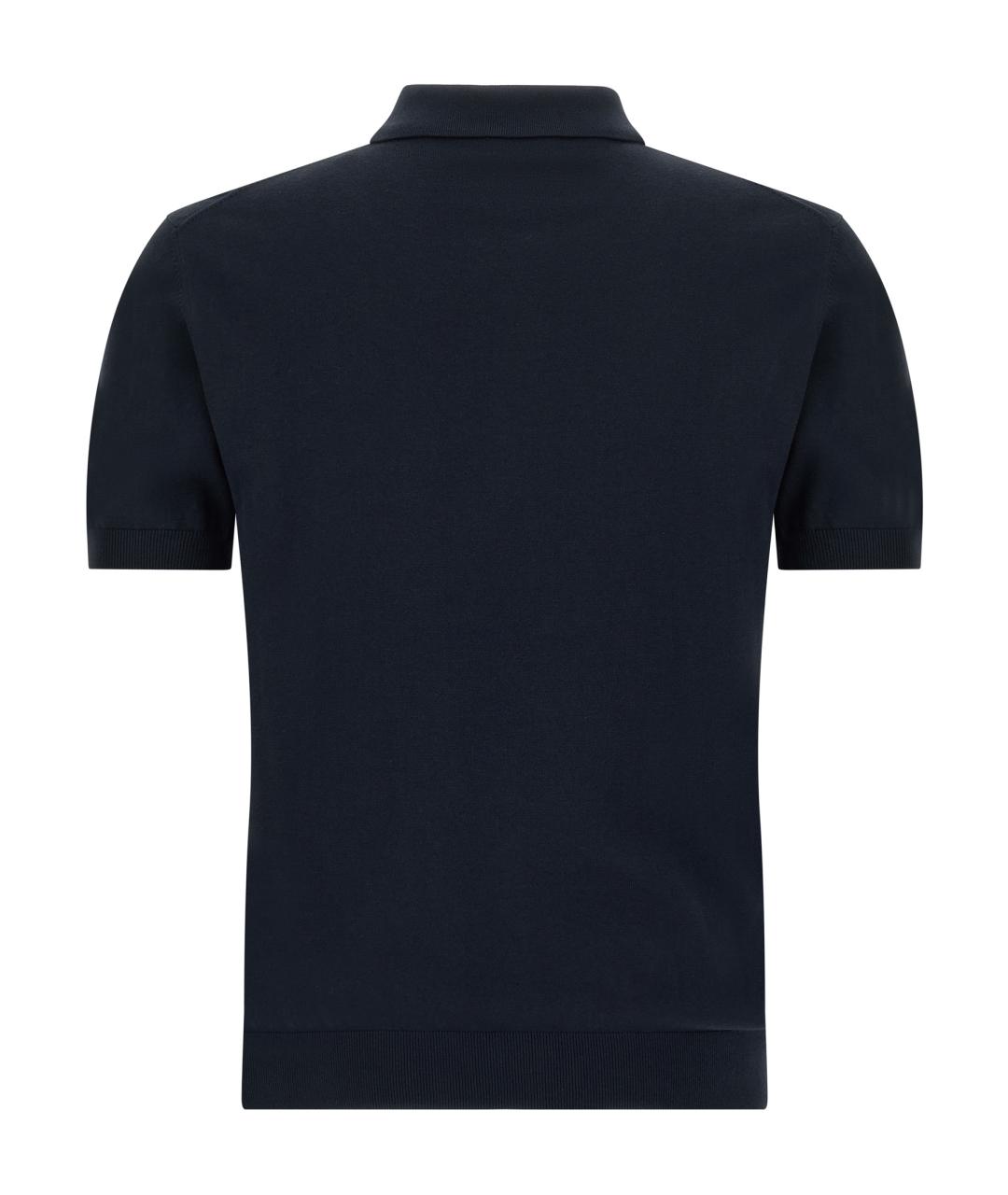 ETRO Синее хлопковое поло с коротким рукавом, фото 2