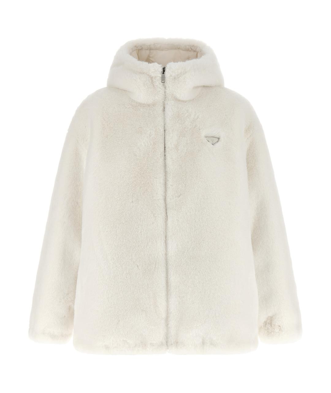 PRADA Белая полиамидовая куртка, фото 1