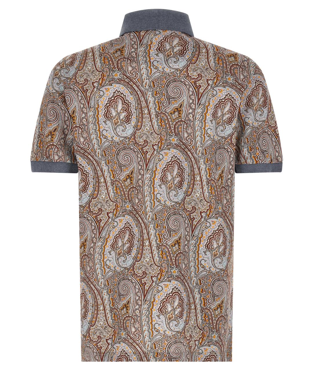 ETRO Мульти хлопковое поло с коротким рукавом, фото 2
