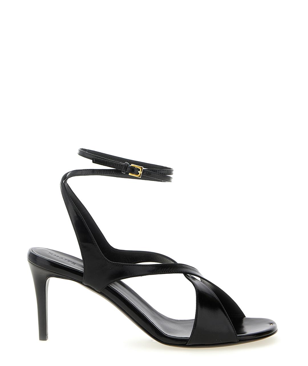 KHAITE Черные кожаные босоножки, фото 1