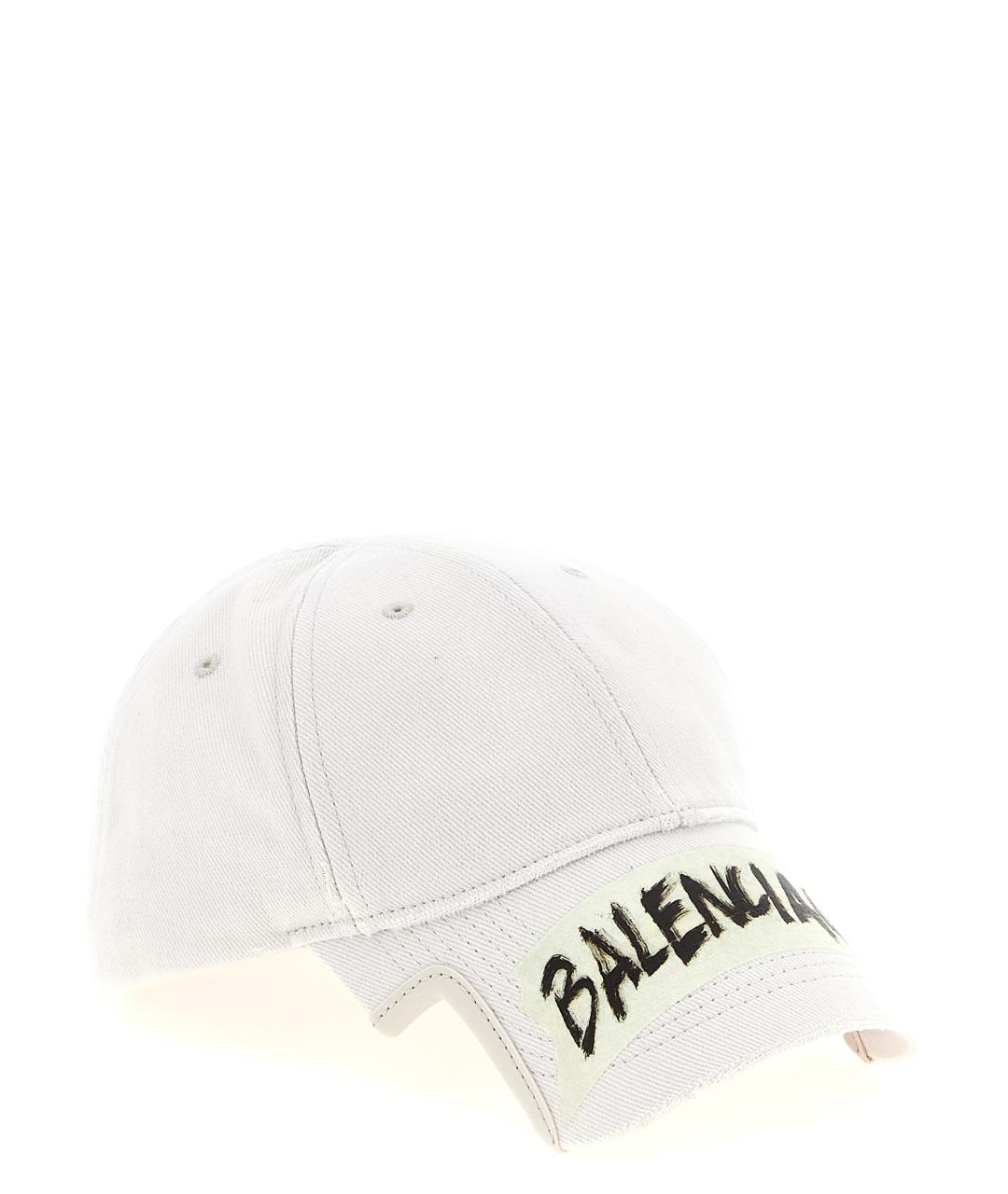 BALENCIAGA Белая хлопковая кепка/бейсболка, фото 2