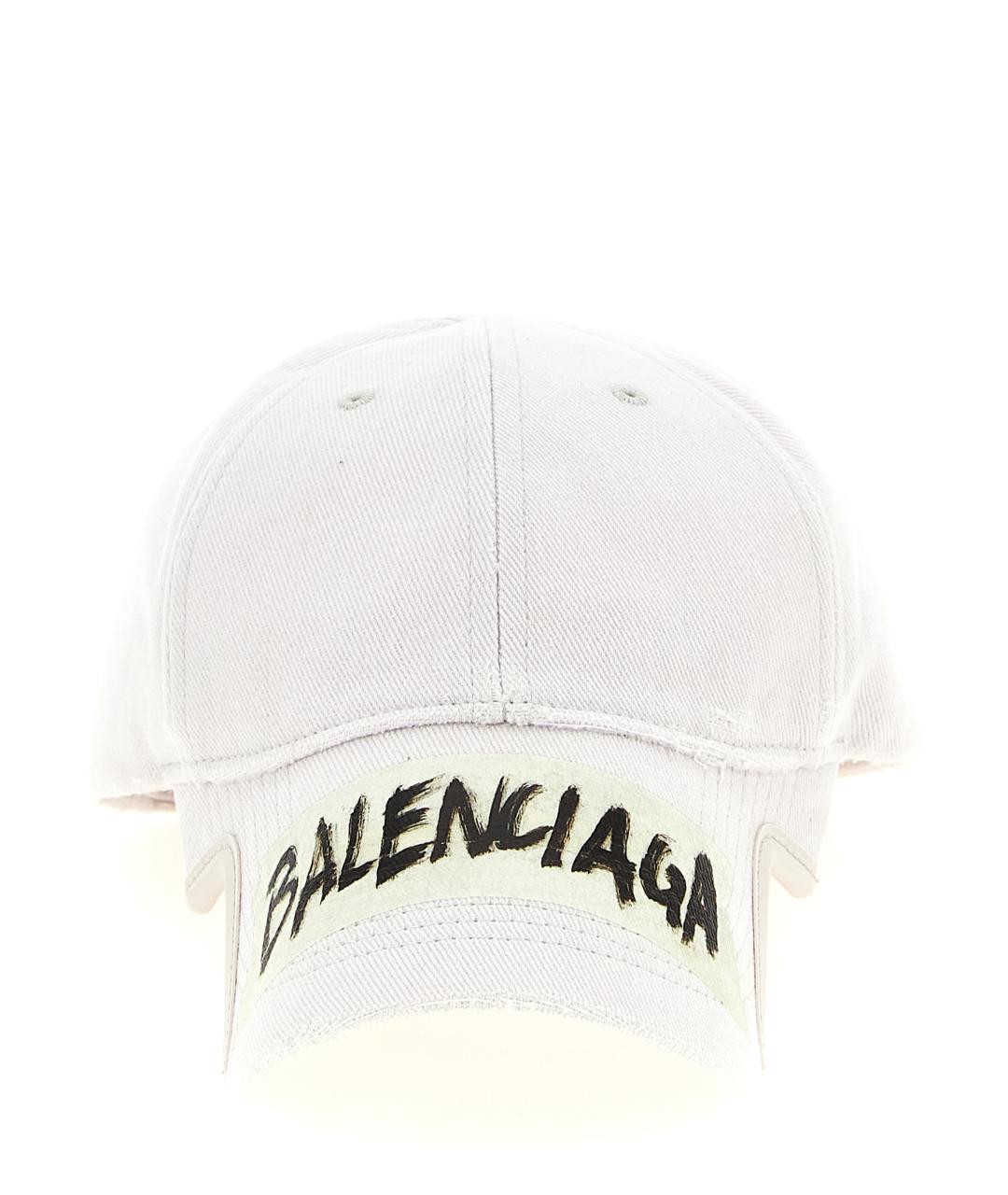BALENCIAGA Белая хлопковая кепка/бейсболка, фото 1