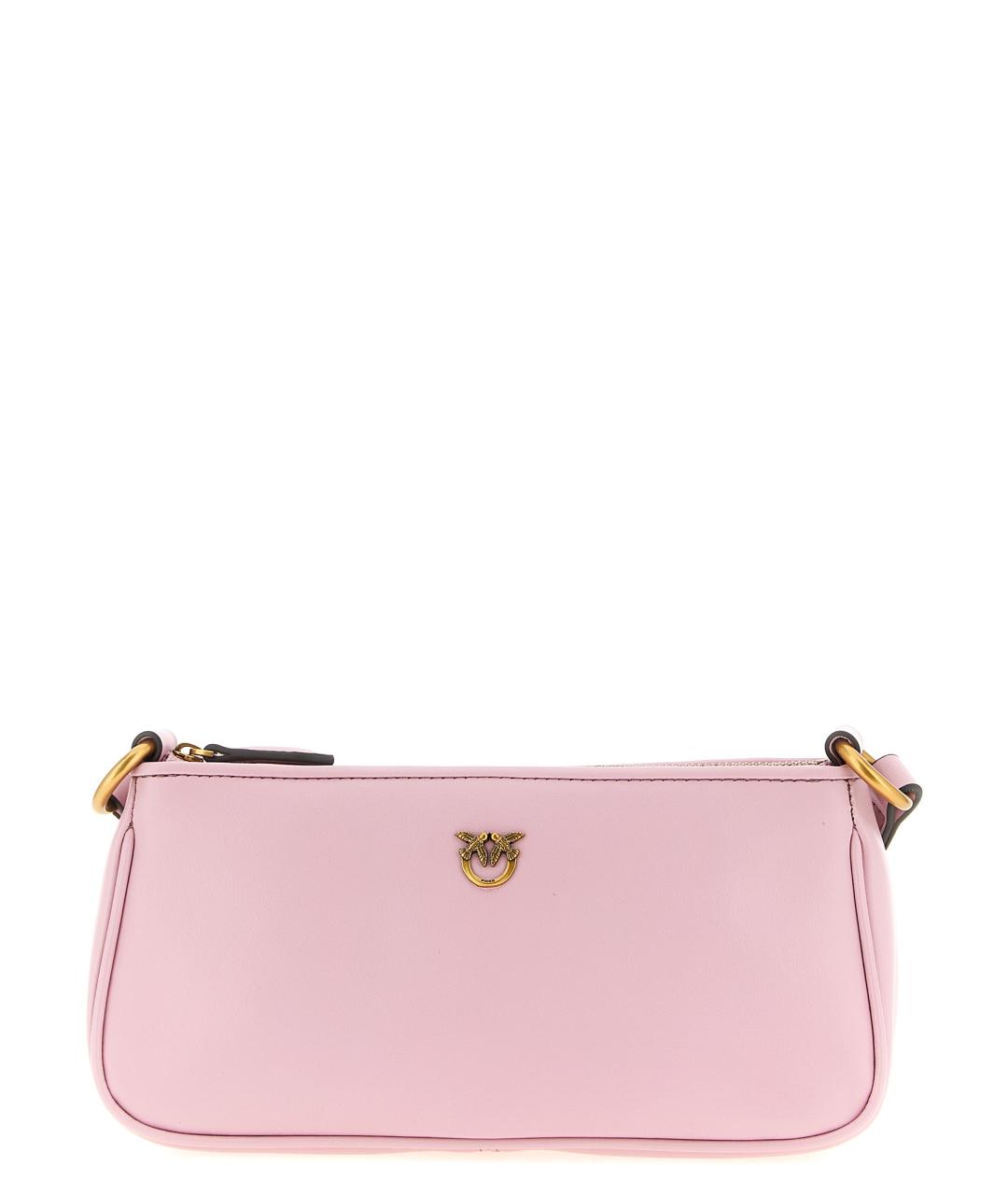 PINKO Розовая кожаная сумка через плечо, фото 1