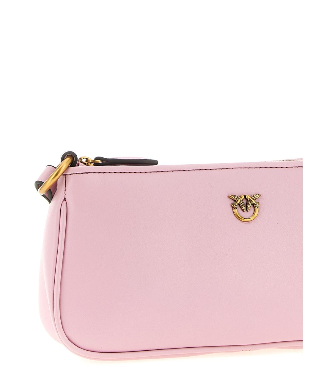 PINKO Розовая кожаная сумка через плечо, фото 3
