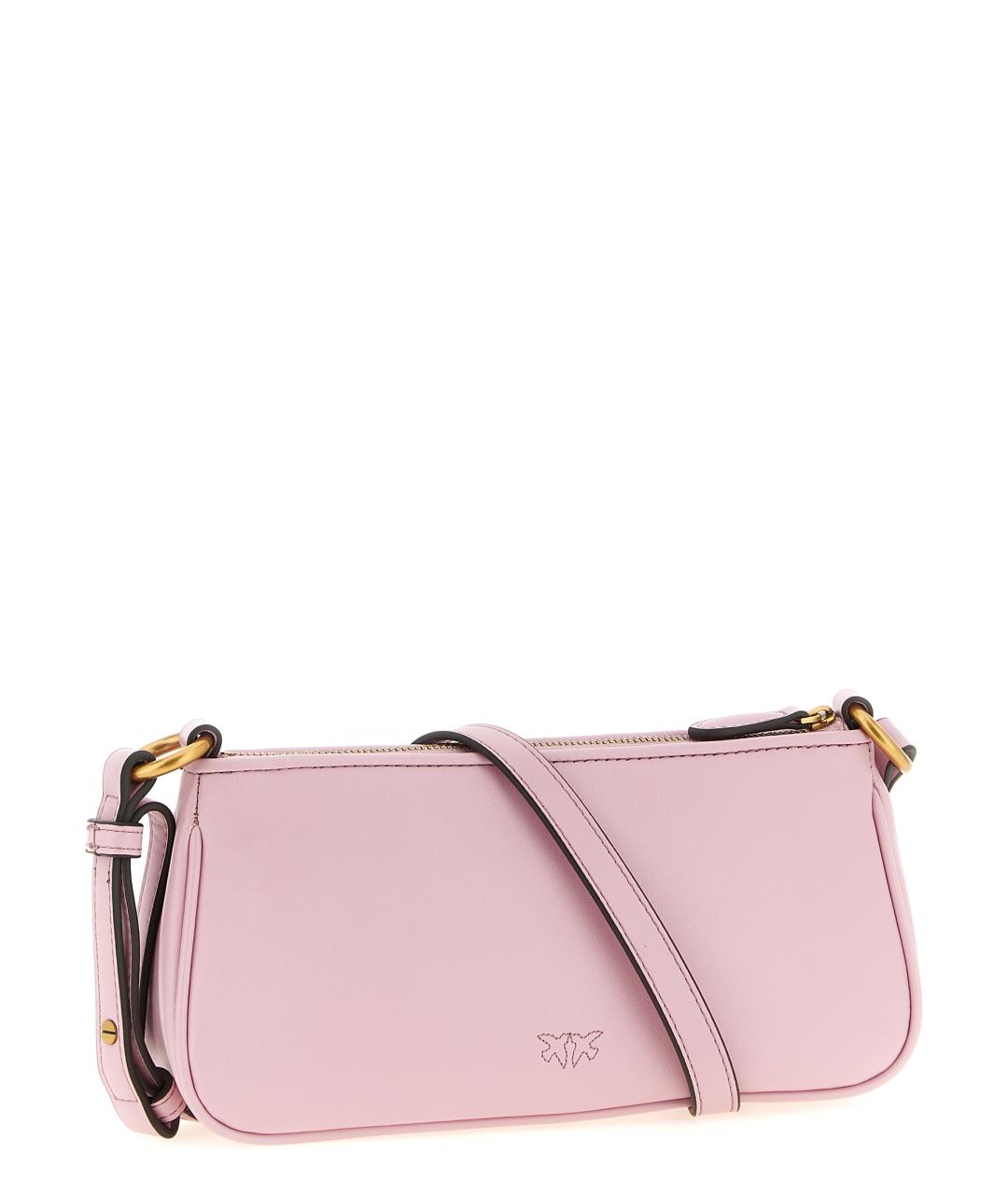 PINKO Розовая кожаная сумка через плечо, фото 2