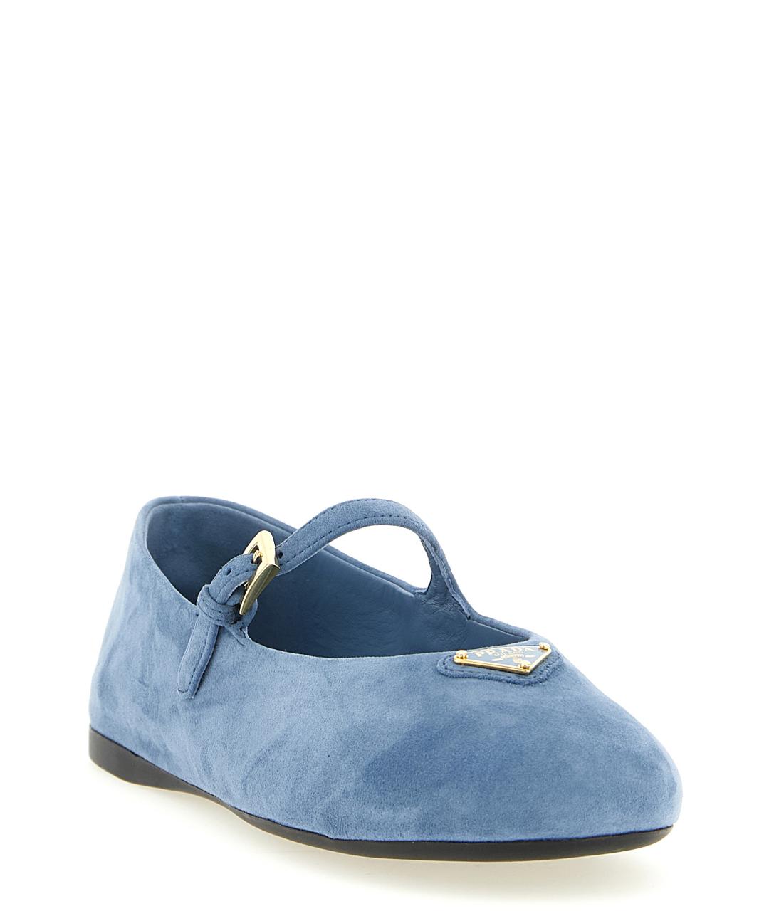 PRADA Голубые замшевые балетки, фото 2