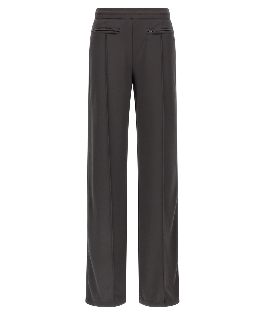 COURREGES Серые полиэстеровые прямые брюки, фото 1