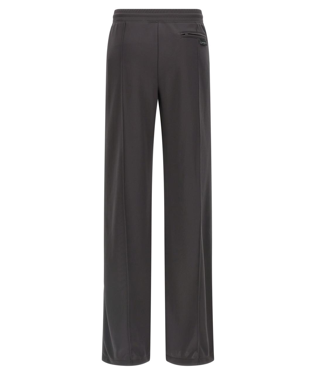 COURREGES Серые полиэстеровые прямые брюки, фото 2