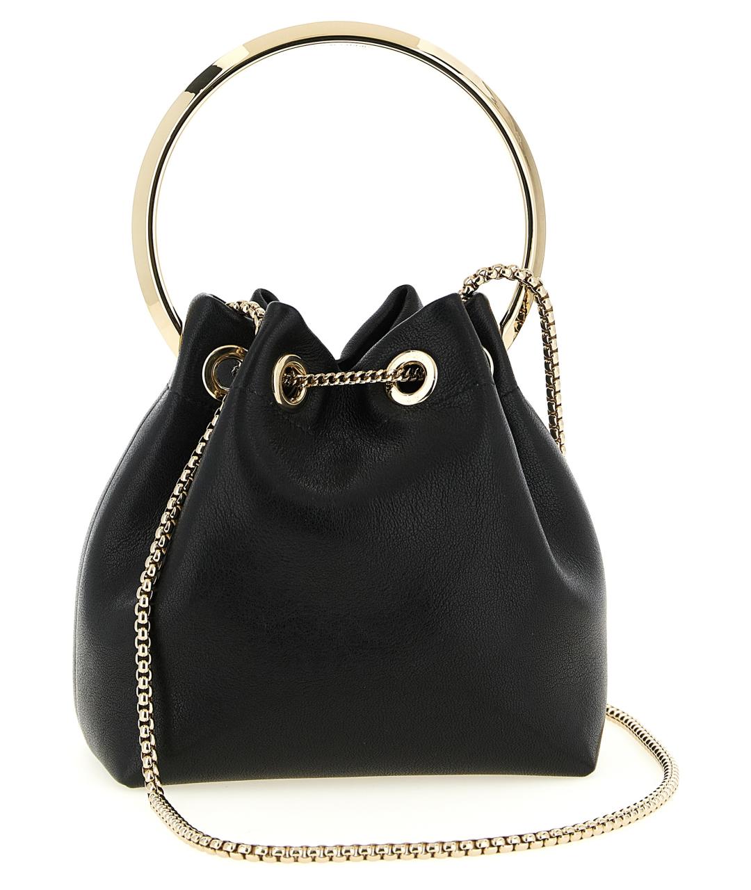 JIMMY CHOO Черная кожаная сумка тоут, фото 2